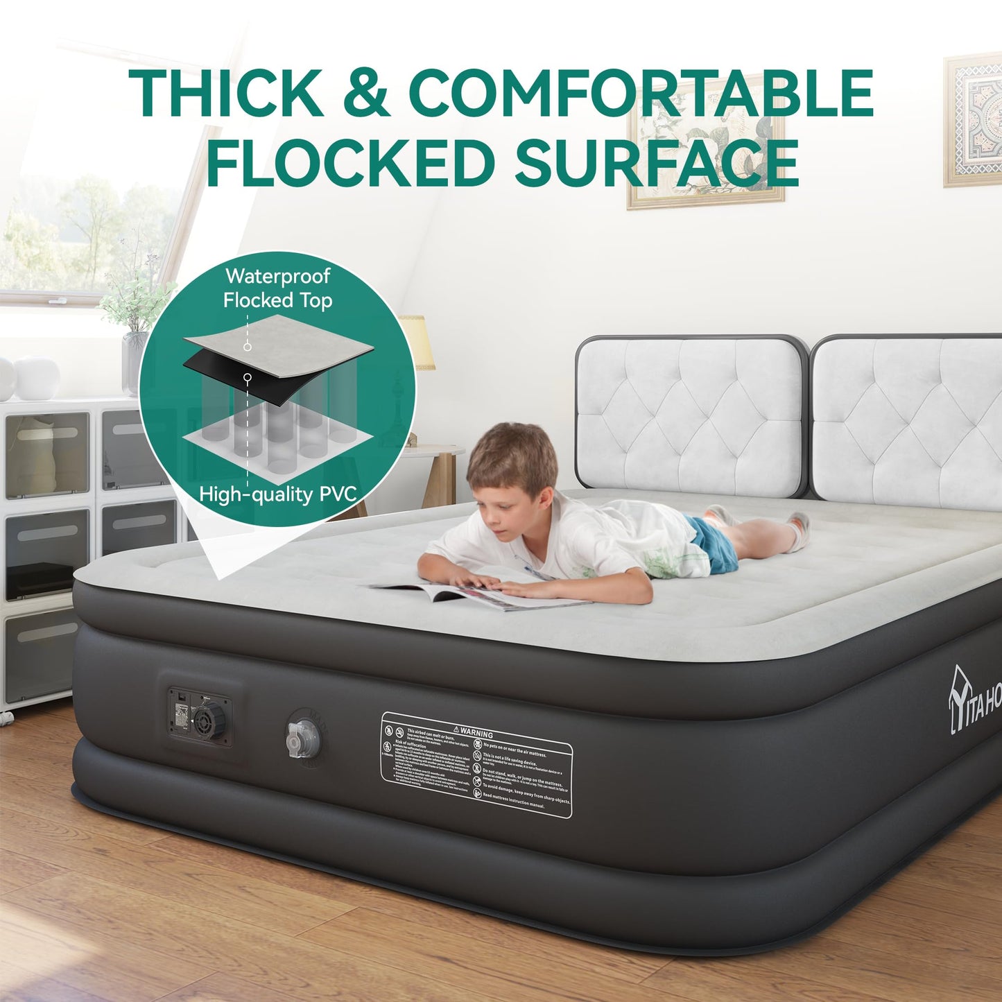 King Size Air Bed with Built-in Pump