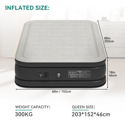 King Size Air Bed with Built-in Pump